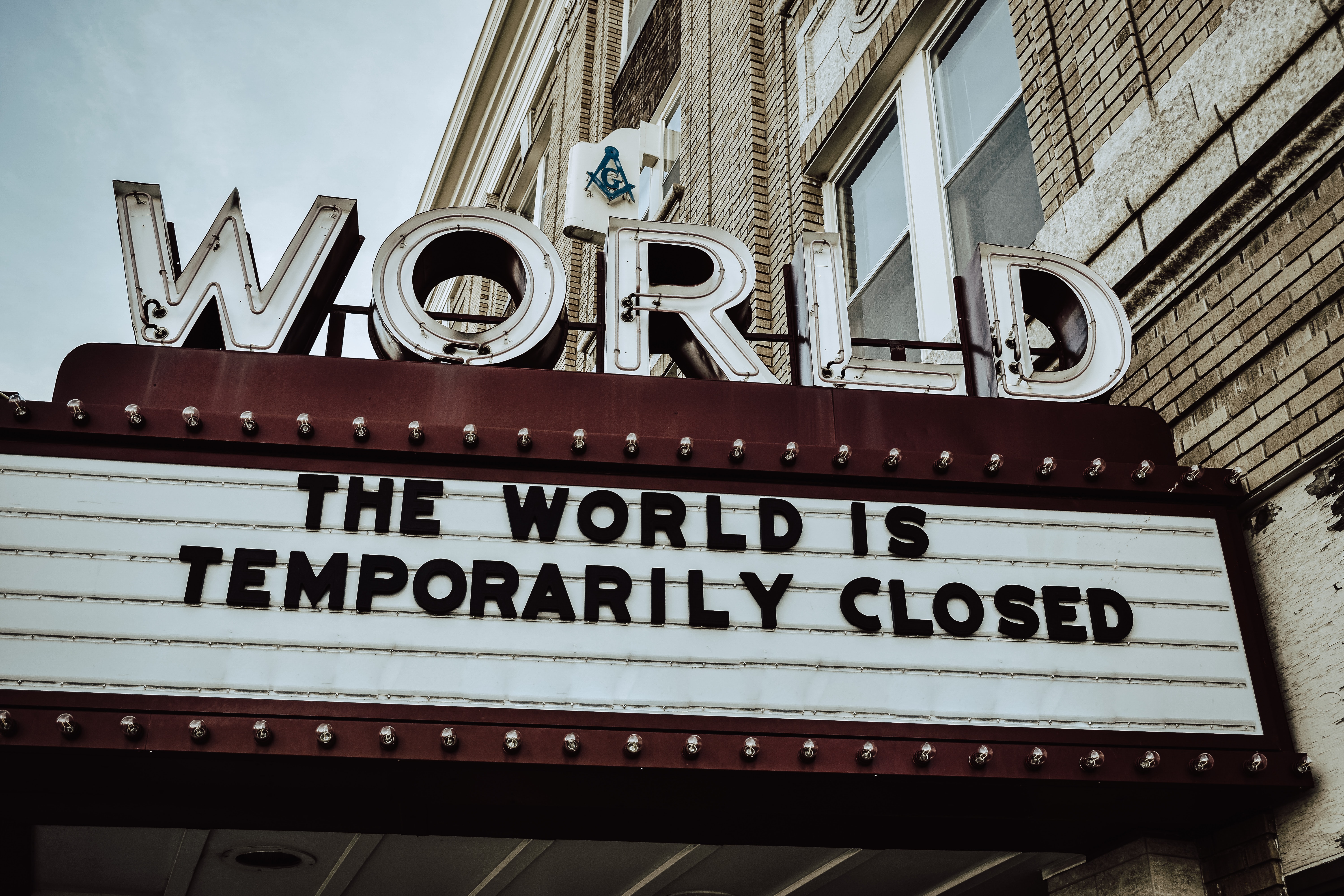 The World is Temporarily Closed letters